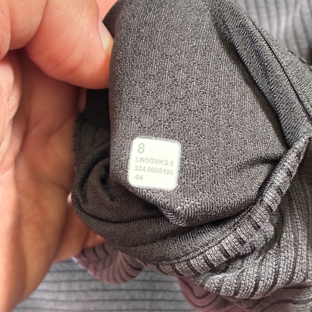 Lululemon Ribbed Softstreme Flared Pants Womens 8 Gray High Rise Stretch - Picture 4 of 11